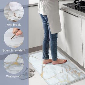 WEZVIX kitchen mat 17.3x29 in use in compact kitchen.