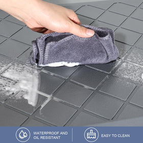 WEZVIX cushioned floor mat set boosts comfort during long laundry, kitchen, or sink tasks.