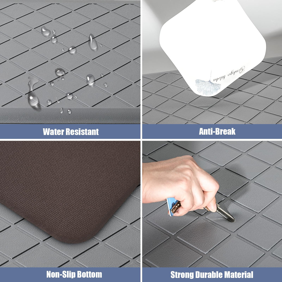 WEZVIX 17.3×29 inch mat covers ample floor area near sink or workstation.
