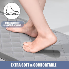 WEZVIX kitchen mat with waterproof surface resists spills for easy cleaning.