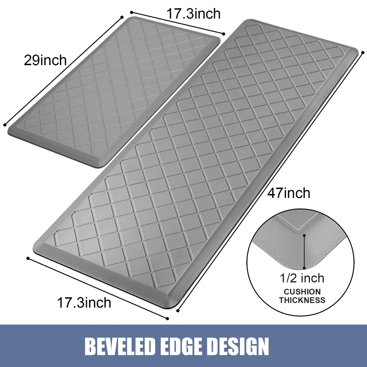 WEZVIX non-slip mat with beveled edge prevents shifting while you cook.