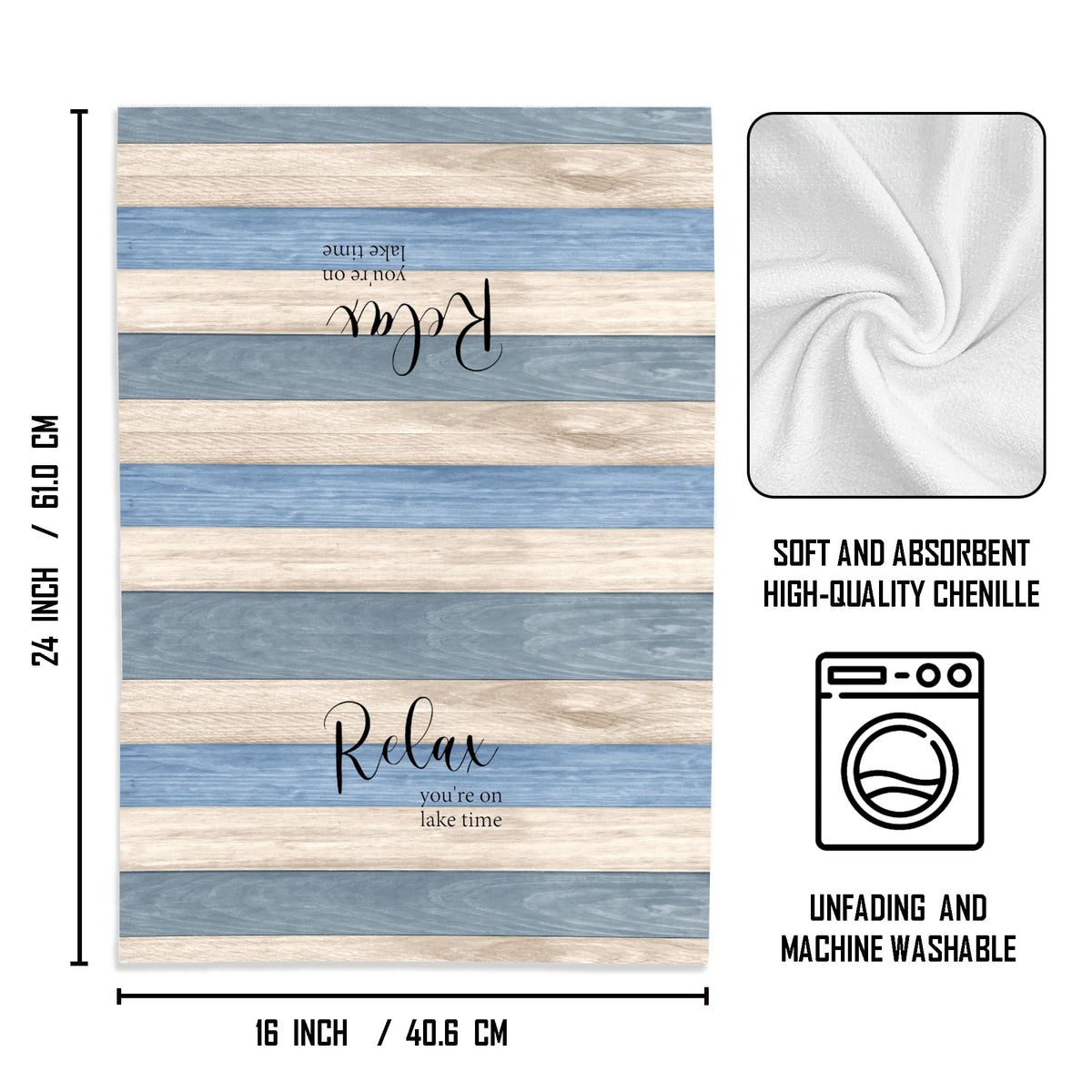 Versatile towel set suitable for bath or kitchen tasks.