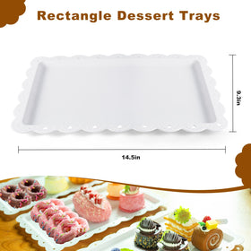 Wgbon rectangular serving trays, perfect for cookies and donuts at buffets.