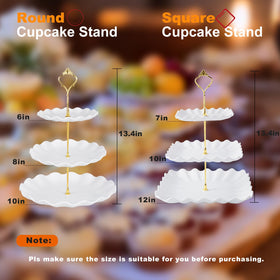 Wgbon 3-tier cupcake stand, snap-together design for quick party setup.
