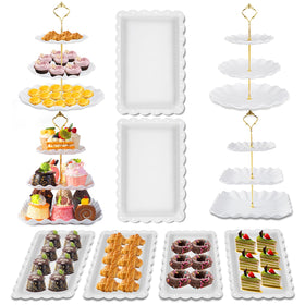 Wgbon dessert table display with 4-tier stands for events