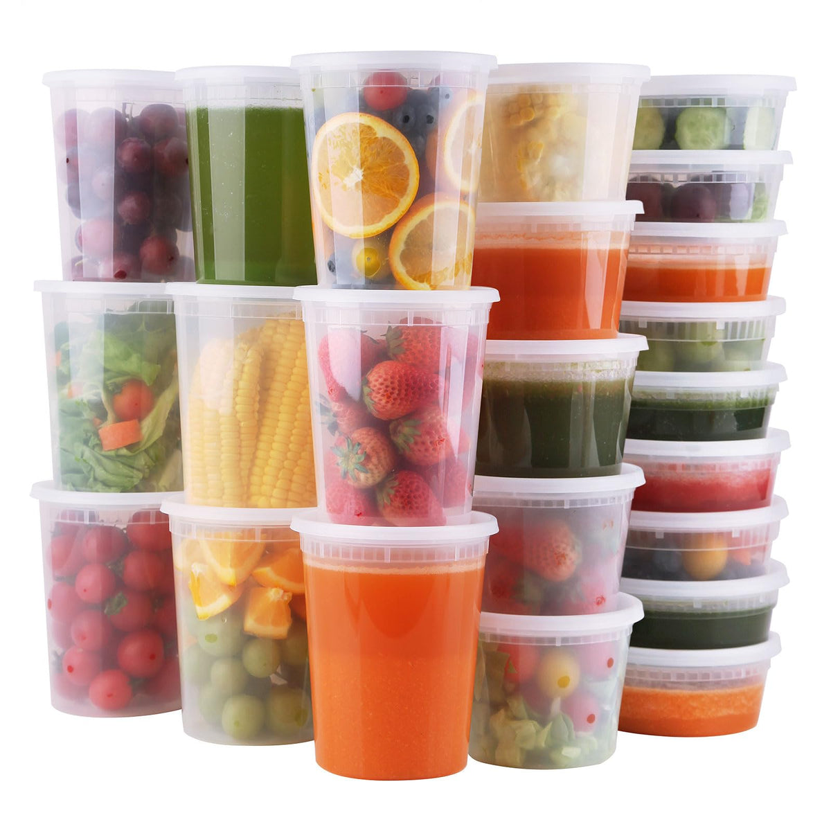 WGCC 8oz deli containers with lid for easy meal prep