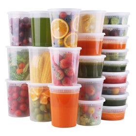 WGCC 8oz deli containers with lid for easy meal prep