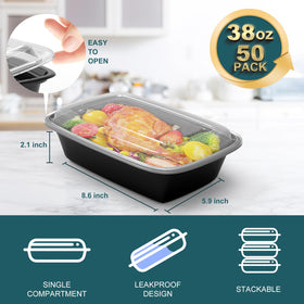 WGCC stackable 38oz meal prep containers save cabinet space