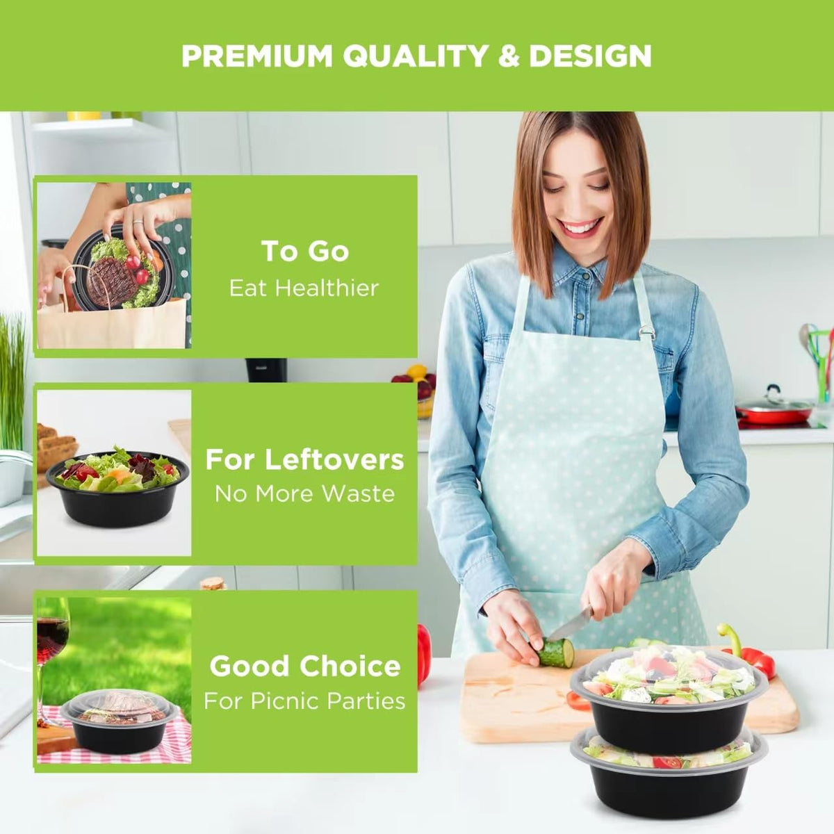 WGCC meal prep containers 32oz in fridge keeps meals ready