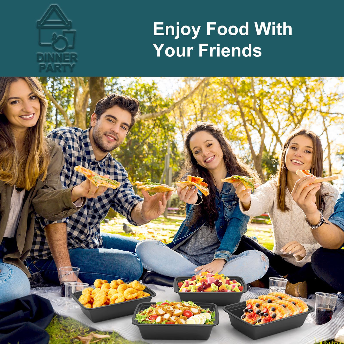 WGCC portable takeout meal prep containers for on-the-go meals and planning.