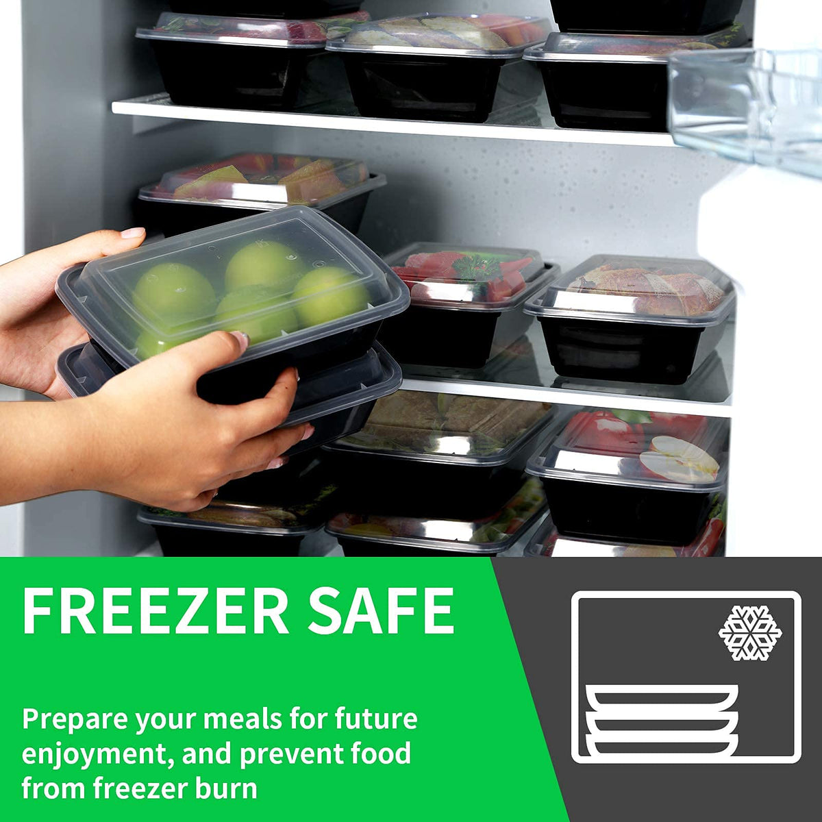 WGCC stackable containers maximize fridge and cupboard space for batch prep