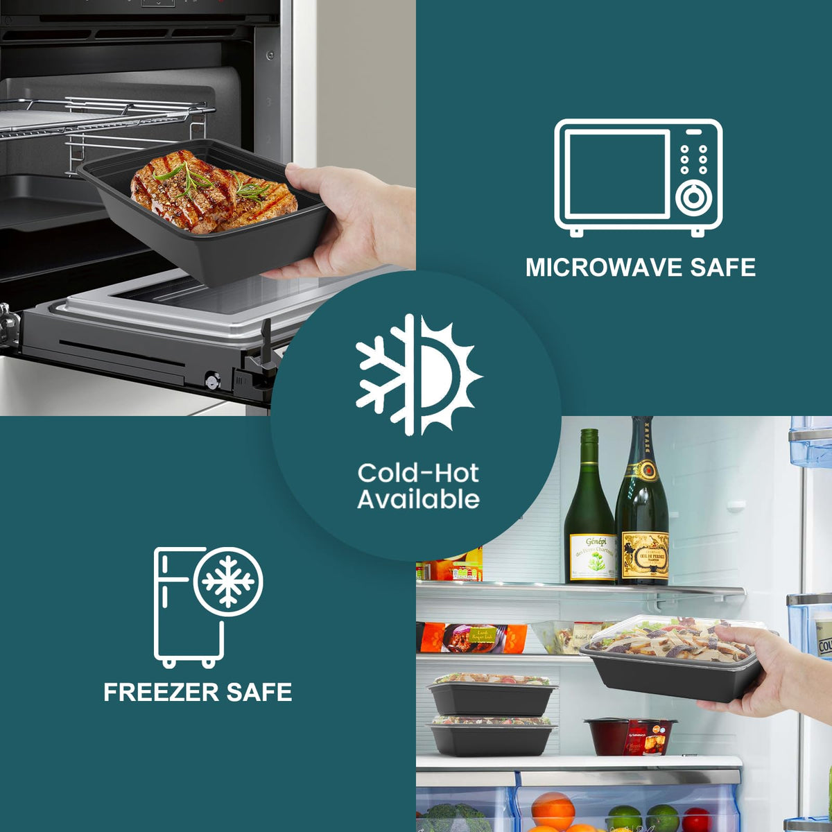 WGCC stackable design saves kitchen space and simplifies storage.