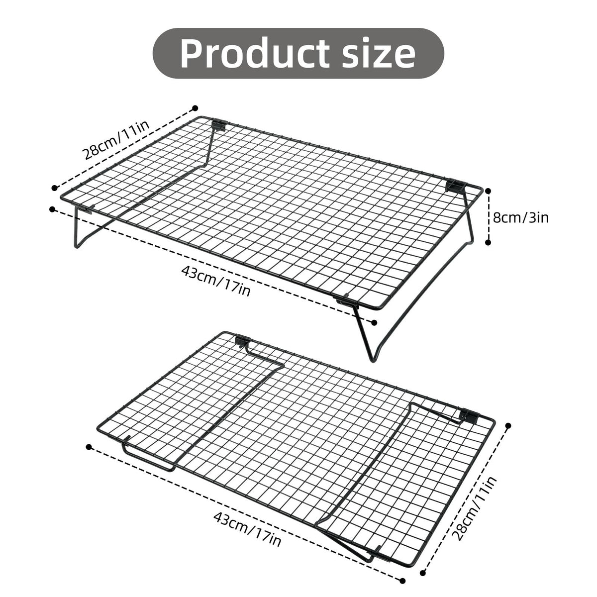 WGDJEMAX Sourdough Cooling Rack black finish fits any kitchen style.