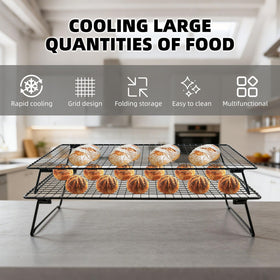 WGDJEMAX Sourdough Cooling Rack heavy-duty metal maintains shape during cooling.