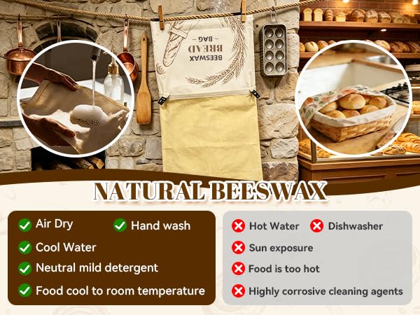 WGXY bread bag hand-wash care in cool water with mild soap for longevity.