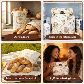 WGXY two-pack bread bags highlight durable, reusable design to reduce waste.