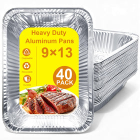 Whaleme foil pans, top view, ideal for baking and quick serving.