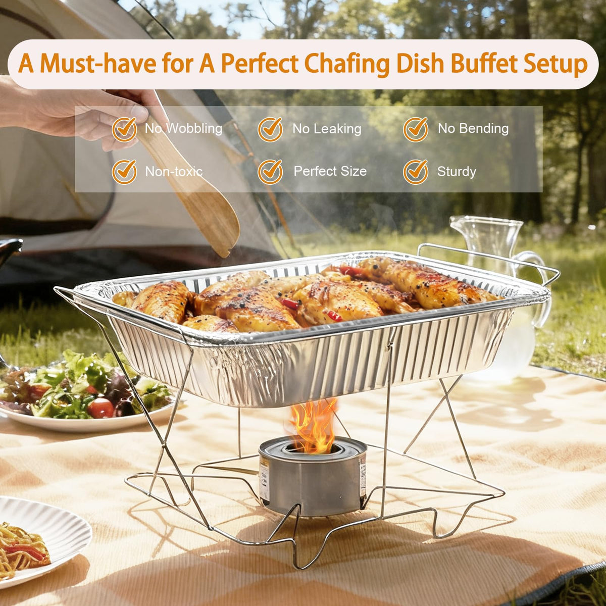 Whaleme foil pans packaging and stackable design.