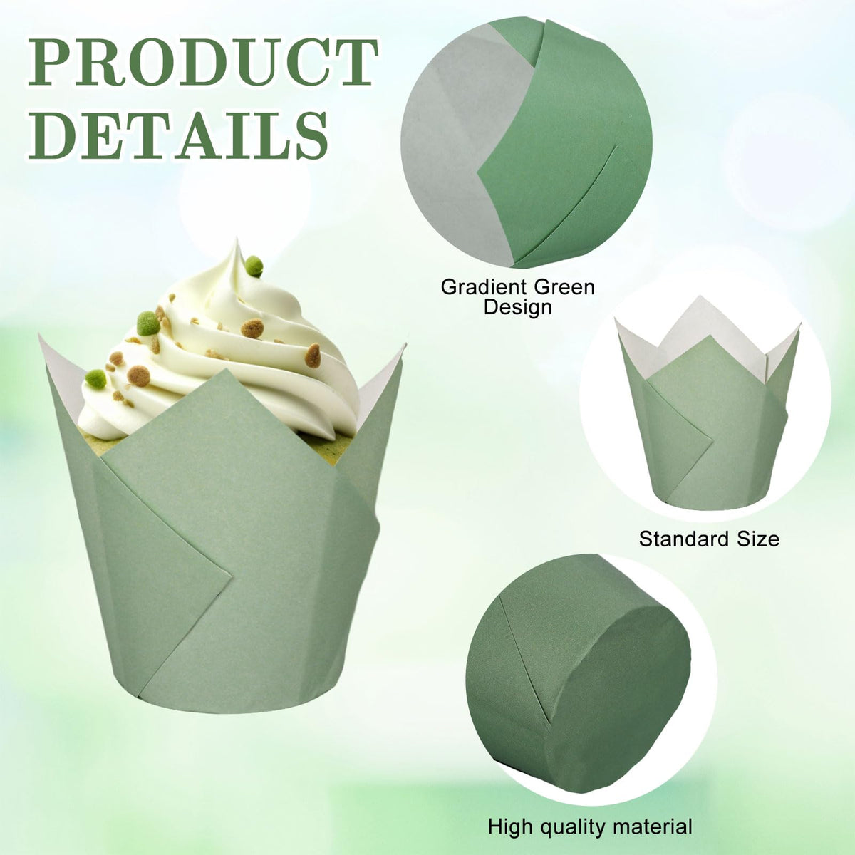 Whaline disposable non-stick cupcake wrappers simplify baking cleanup