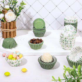 Whaline greenery cupcake liners 600pcs pack for large gatherings and events.