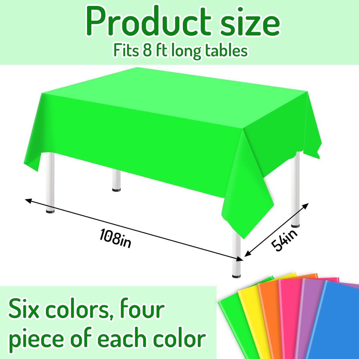 Whaline neon tablecloth orange for outdoor dining and quick cleanup