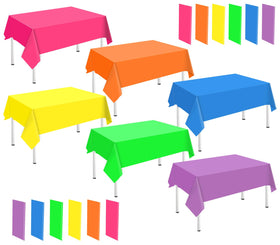 Whaline neon tablecloth pink for vibrant party setup and spill protection