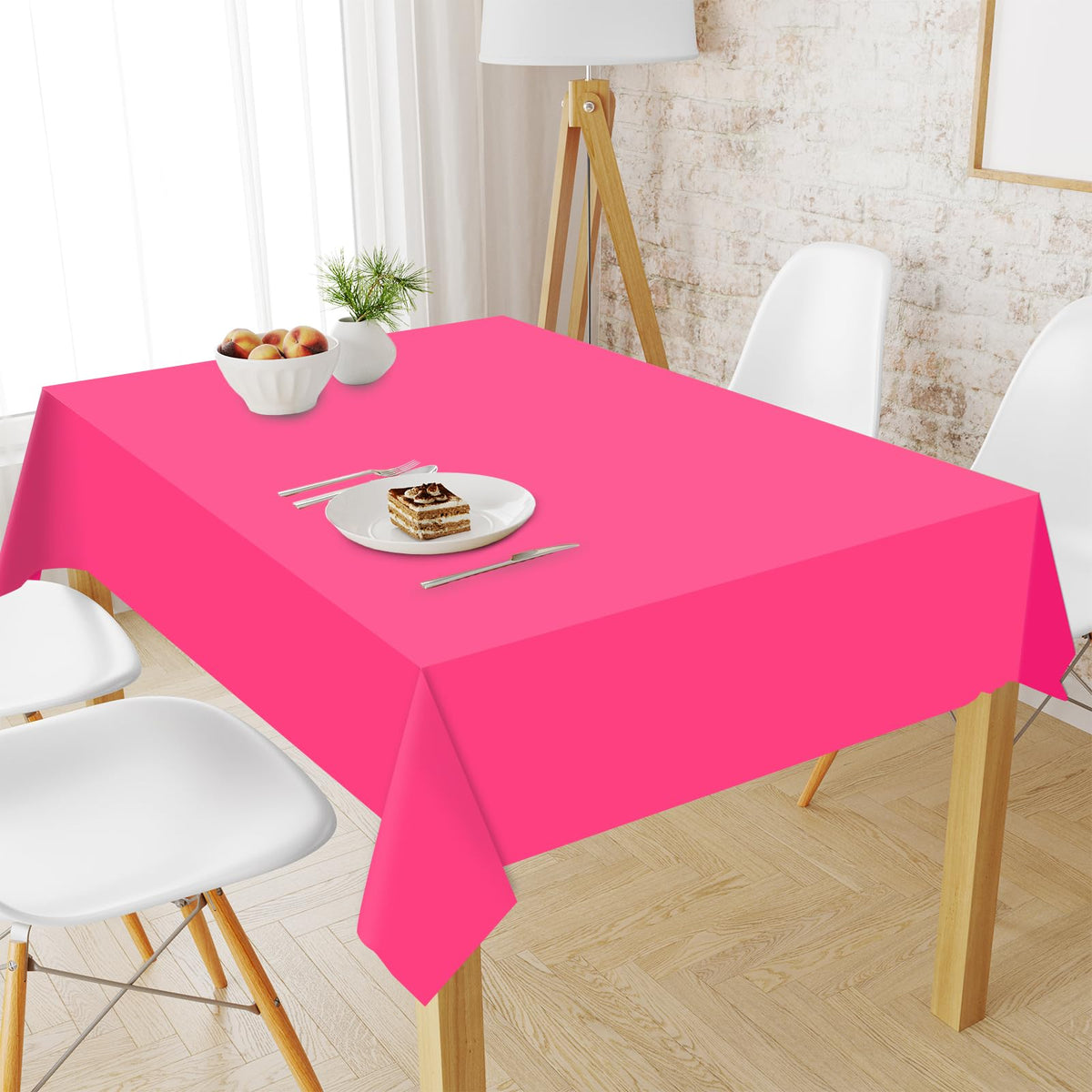 Whaline neon tablecloth purple creating bold party accents