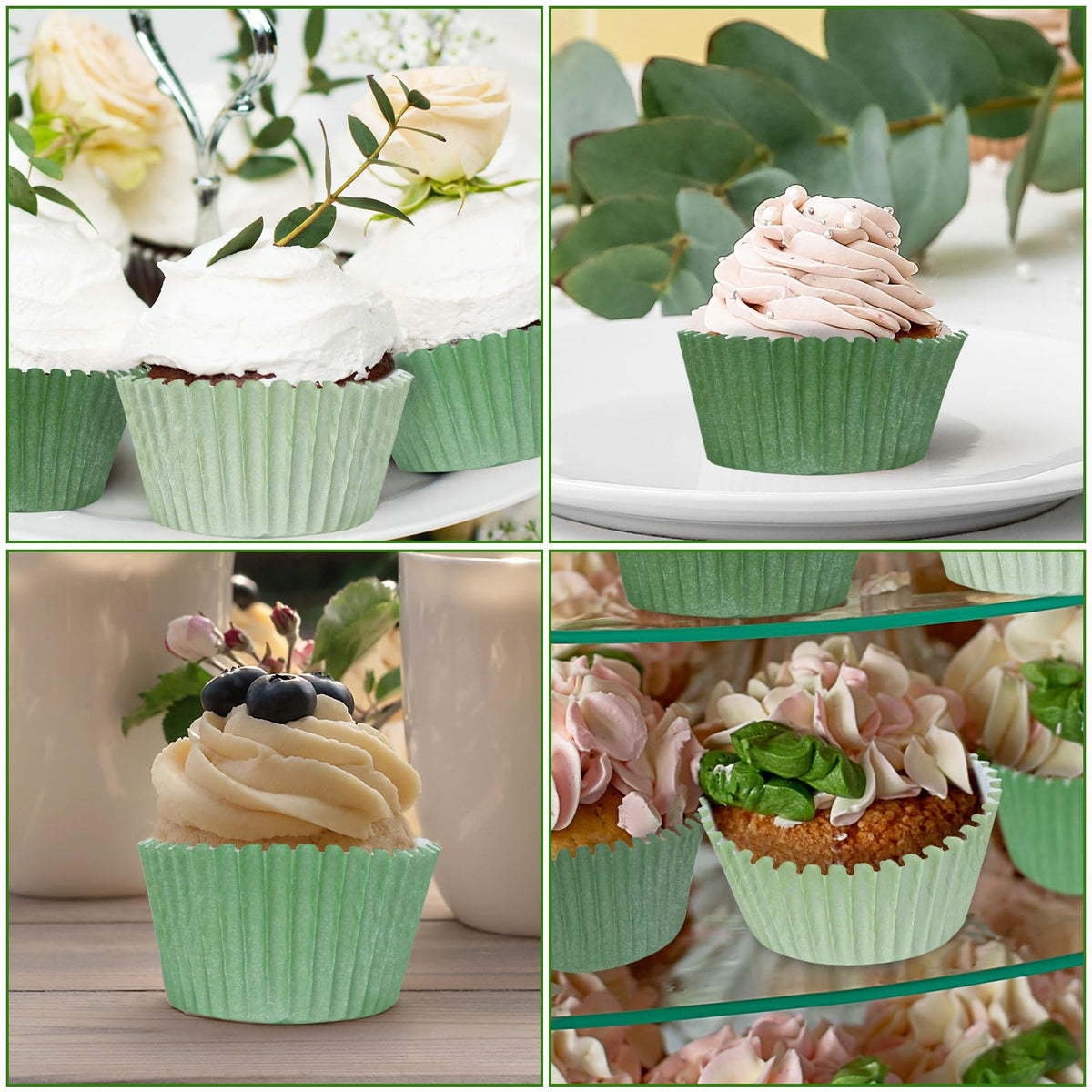 Whaline party cupcake wrappers simplify setup and cleanup.