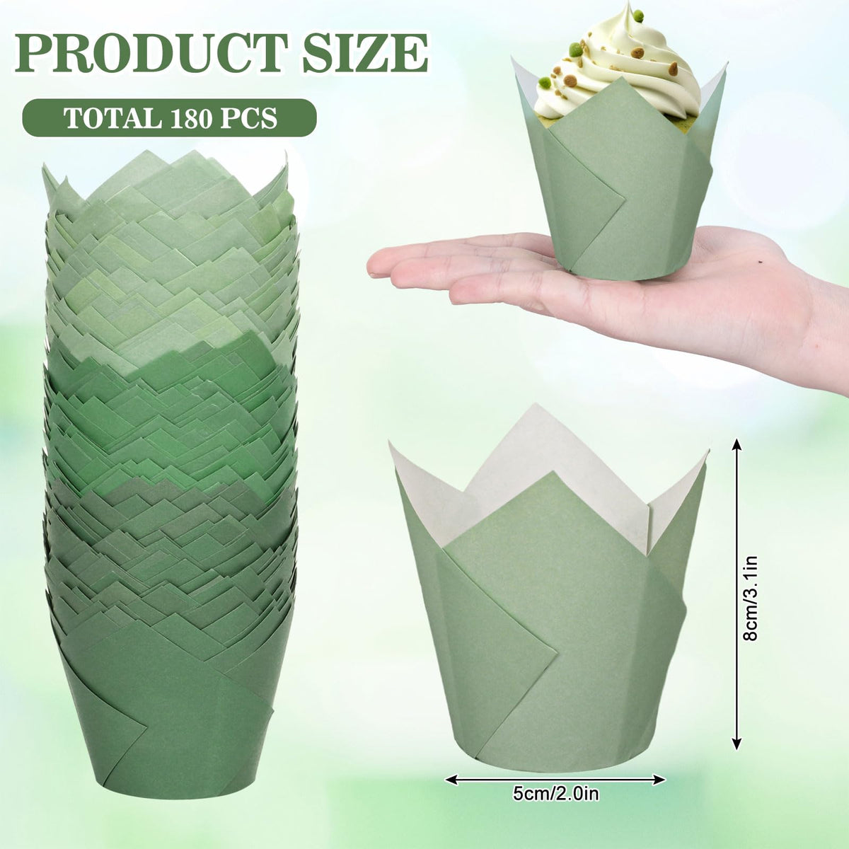Whaline three-design tulip liners offer coordinated dessert displays