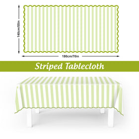 Whaline waterproof fabric tablecloth provides spill-proof protection for meals.