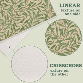 Whaline William Morris vintage greenery design towels for stylish, lint-free surface drying.