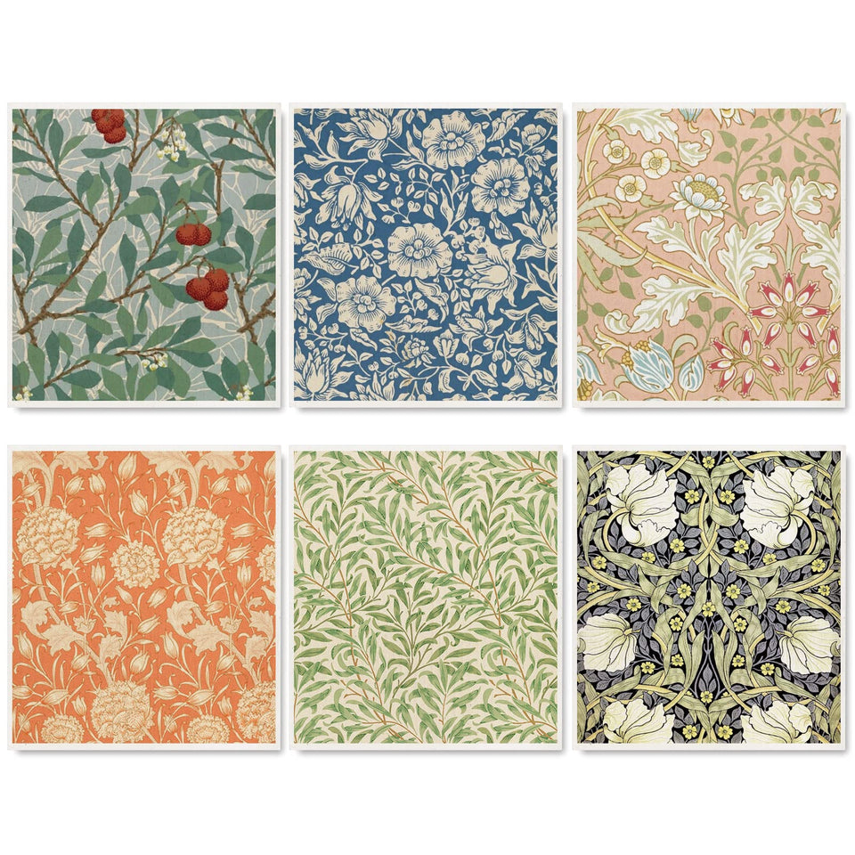 Whaline William Morris dishcloth with vintage floral print for eco-friendly kitchen drying