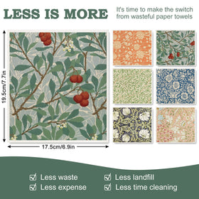 Whaline William Morris dishcloth design remains absorbent after many washes