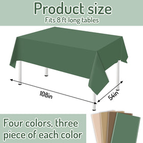 Whaline woodland tablecloth in brown complements rustic settings and outdoor dining.