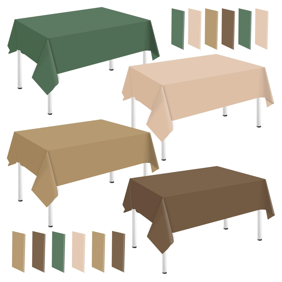 Whaline woodland tablecloth in sage green highlights forest vibe for tables.