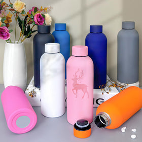 WHEATHUSK 17oz stainless bottle compact and easy to carry.