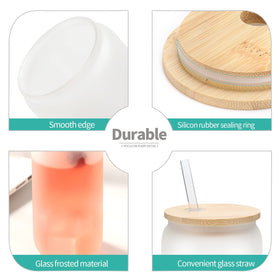 WHEATHUSK durable glass tumbler suitable for oven or heat press transfers.