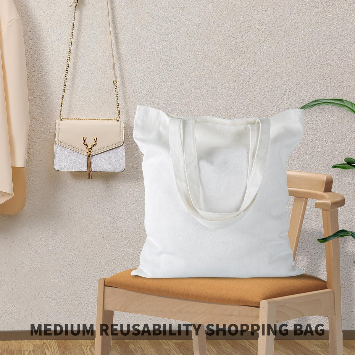 60-pack tote bags arranged for easy DIY sublimation projects