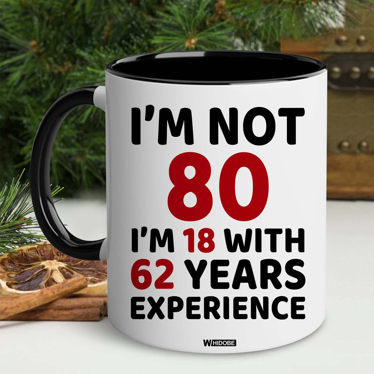WHIDOBE 80th birthday mug grandma, ideal for tea sessions and heartfelt moments.