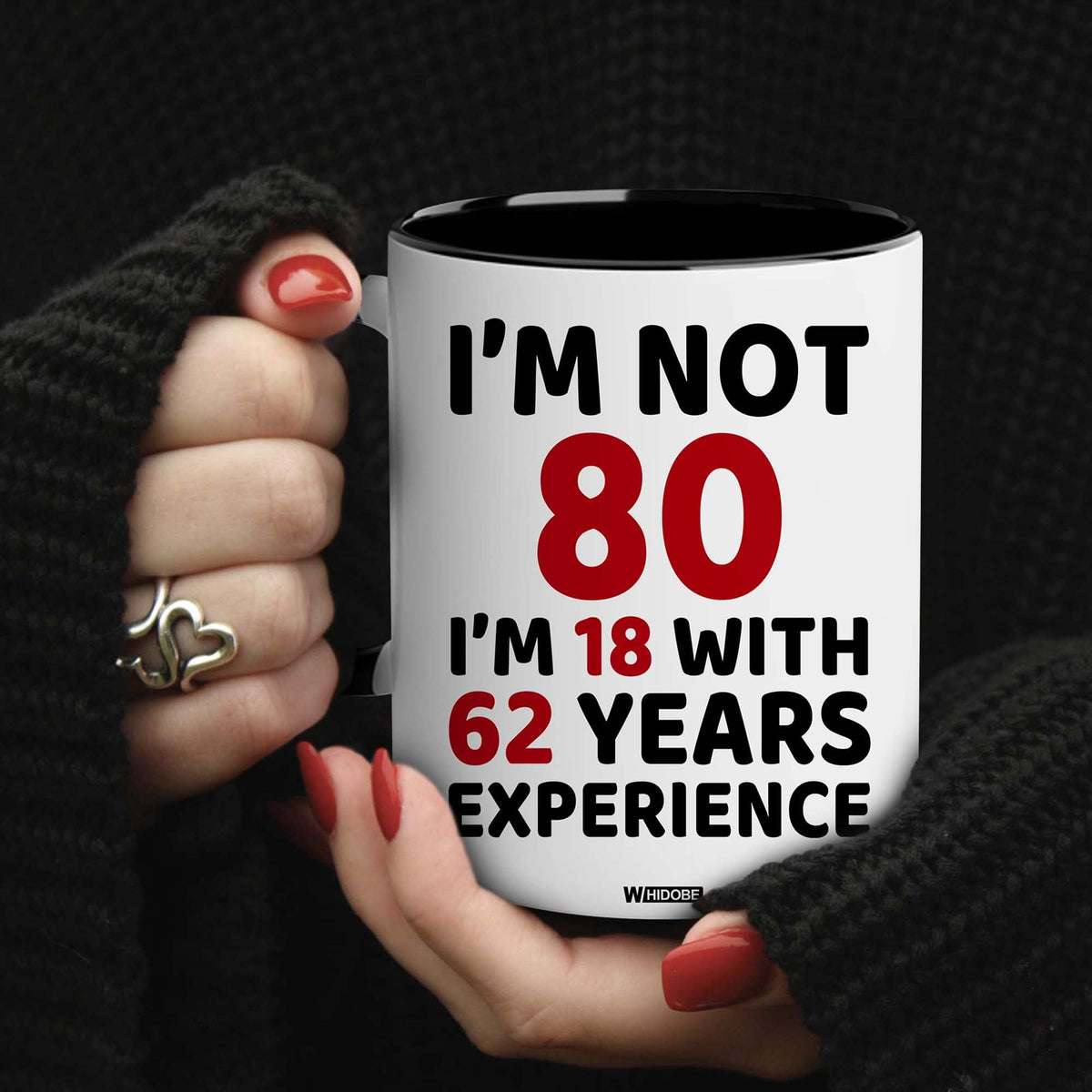 WHIDOBE 80th birthday mug grandpa, perfect for coffee breaks and daily rituals.