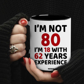 WHIDOBE 80th birthday mug grandpa, perfect for coffee breaks and daily rituals.