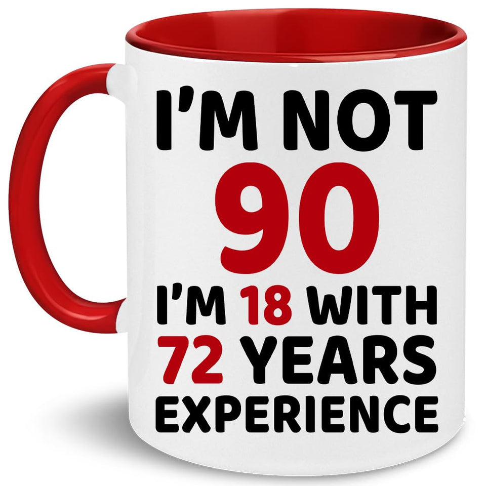 WHIDOBE 90th birthday mug design for celebratory coffee moments.