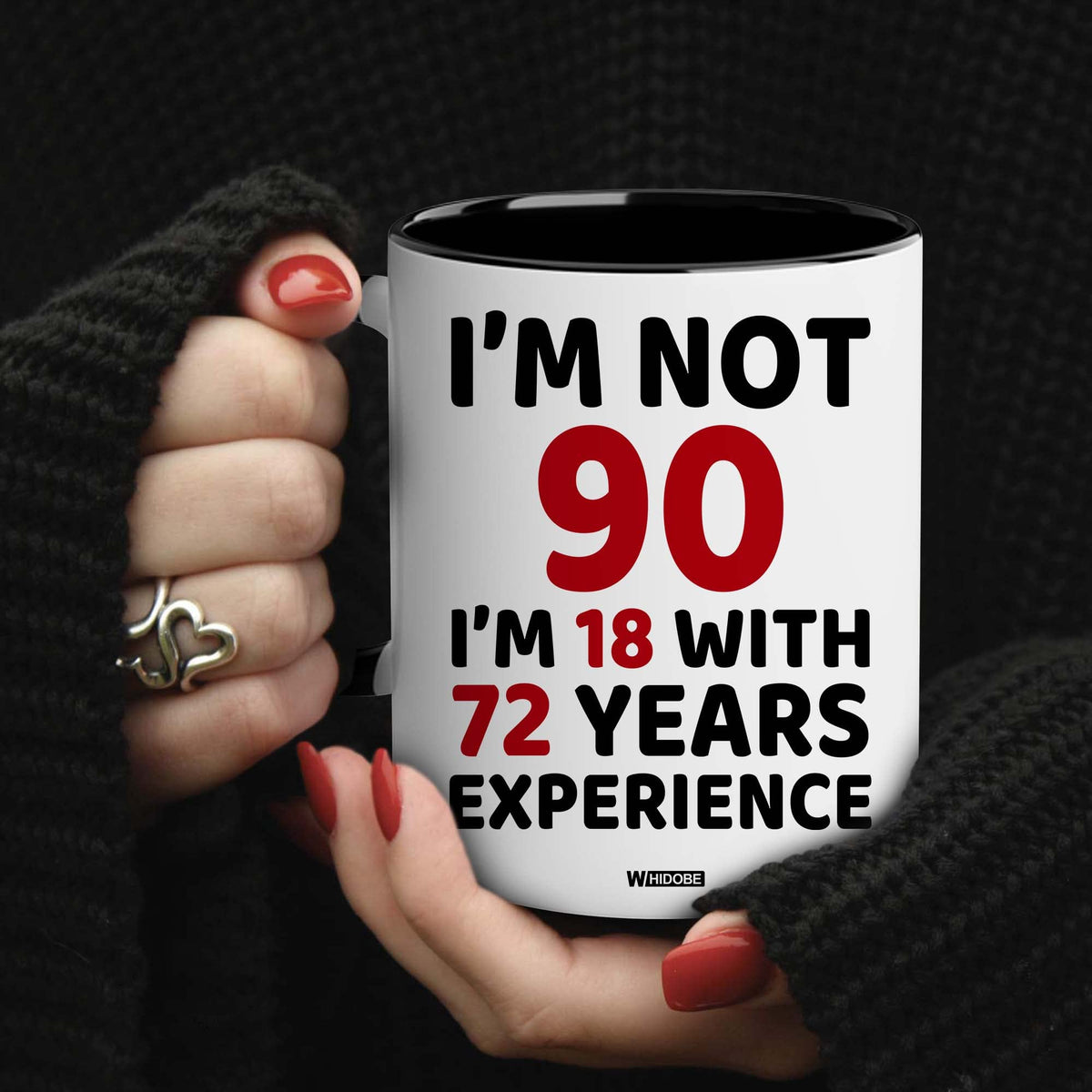 WHIDOBE 90th birthday mug dishwasher safe for easy cleaning after celebrations