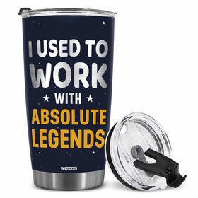 WHIDOBE coworker leaving gift tumbler for daily reminders of friendship and good times.