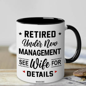 WHIDOBE retirement mug for colleagues lighthearted workplace gift