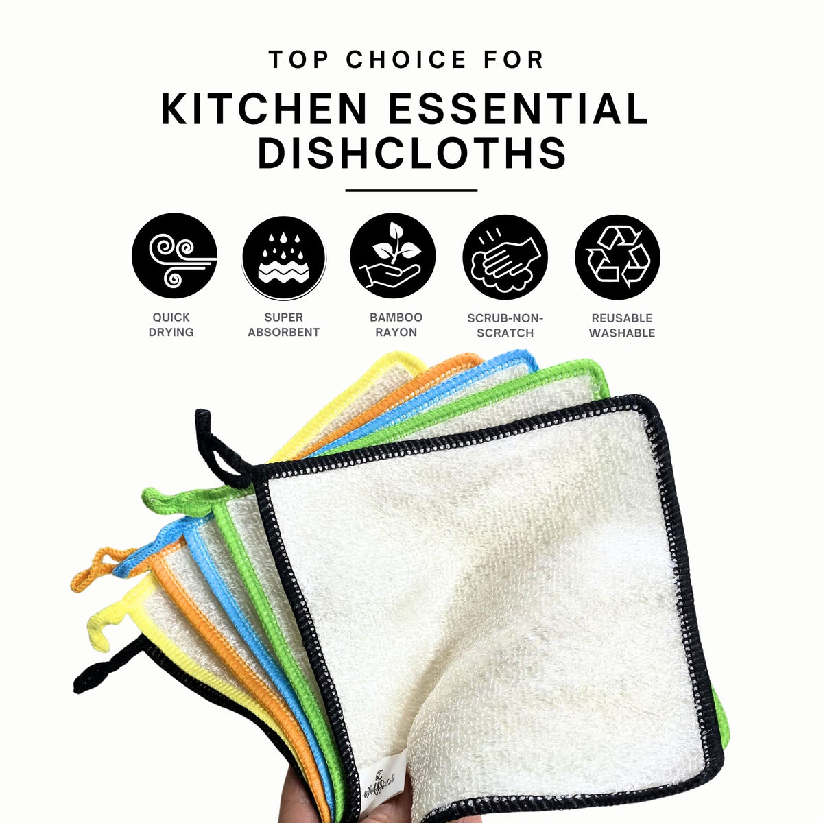 Whiffkitch bamboo-rayon fabric closeup shows plush 2-ply weave for scratch-free cleaning.