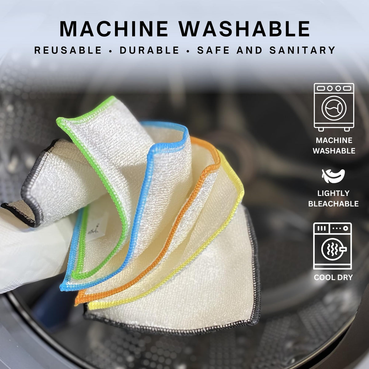 Whiffkitch lint-free fabric stays clean after multiple washes.