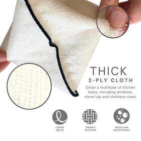 Whiffkitch machine-washable cloths are durable for daily cleaning.