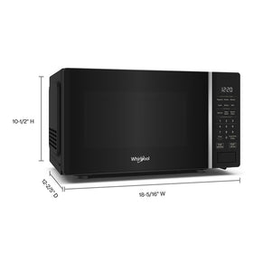 Whirlpool WMCS3018RB dishwasher-safe turntable plate for easy cleanup