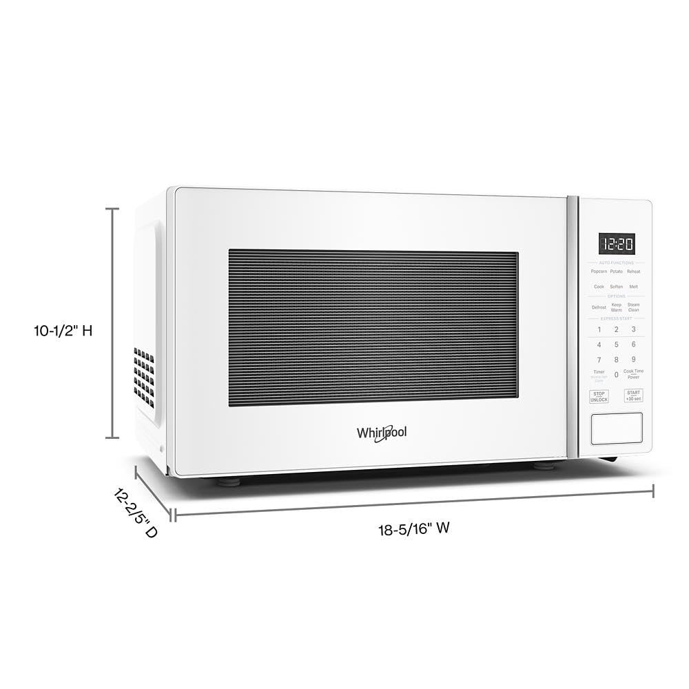 Whirlpool WMCS3018RW compact countertop design suitable for small kitchens and offices.